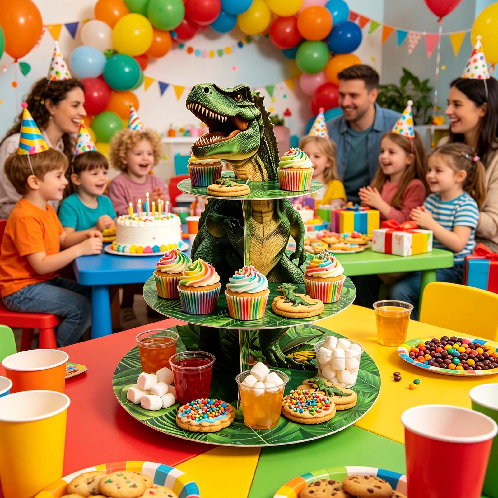 Cupcake Stand 3 Tiers Dinosaur - Cupcake Stand Tier ulasan dan harga