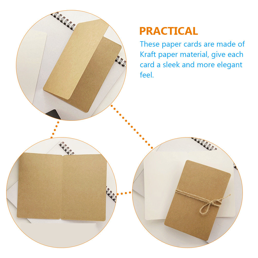 20Pcs Rustic Blank Cards Kraft - Papercraft Supply Invitation ulasan dan harga