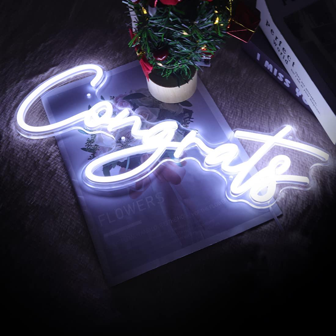 Congrats Neon Sign USB Dimmabl - Neon Sign Party ulasan dan harga