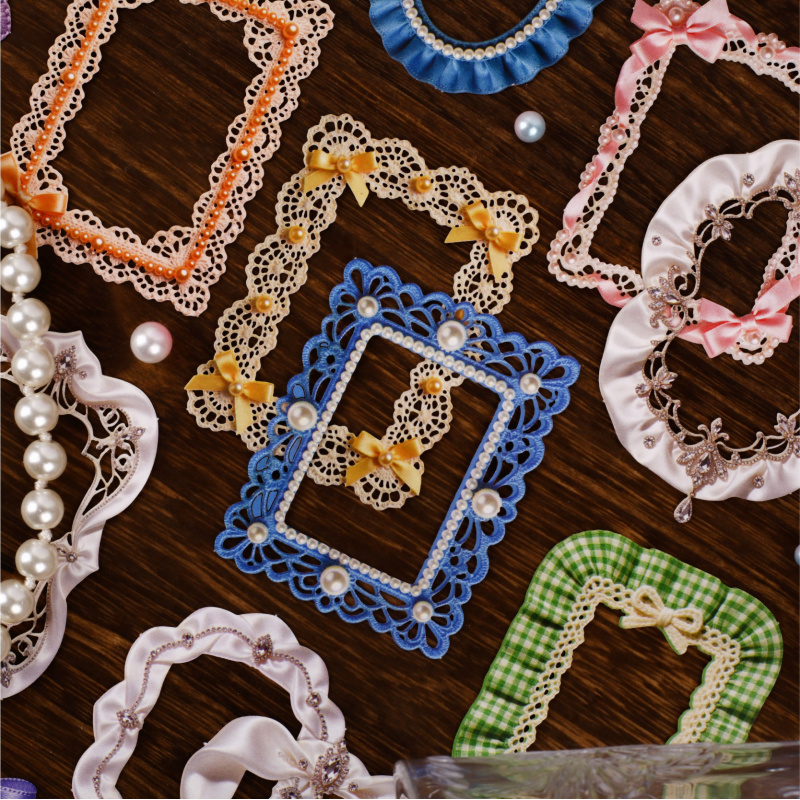 8 Sheets Vintage Ribbon Border - Papercraft Supply Ribbon ulasan dan harga
