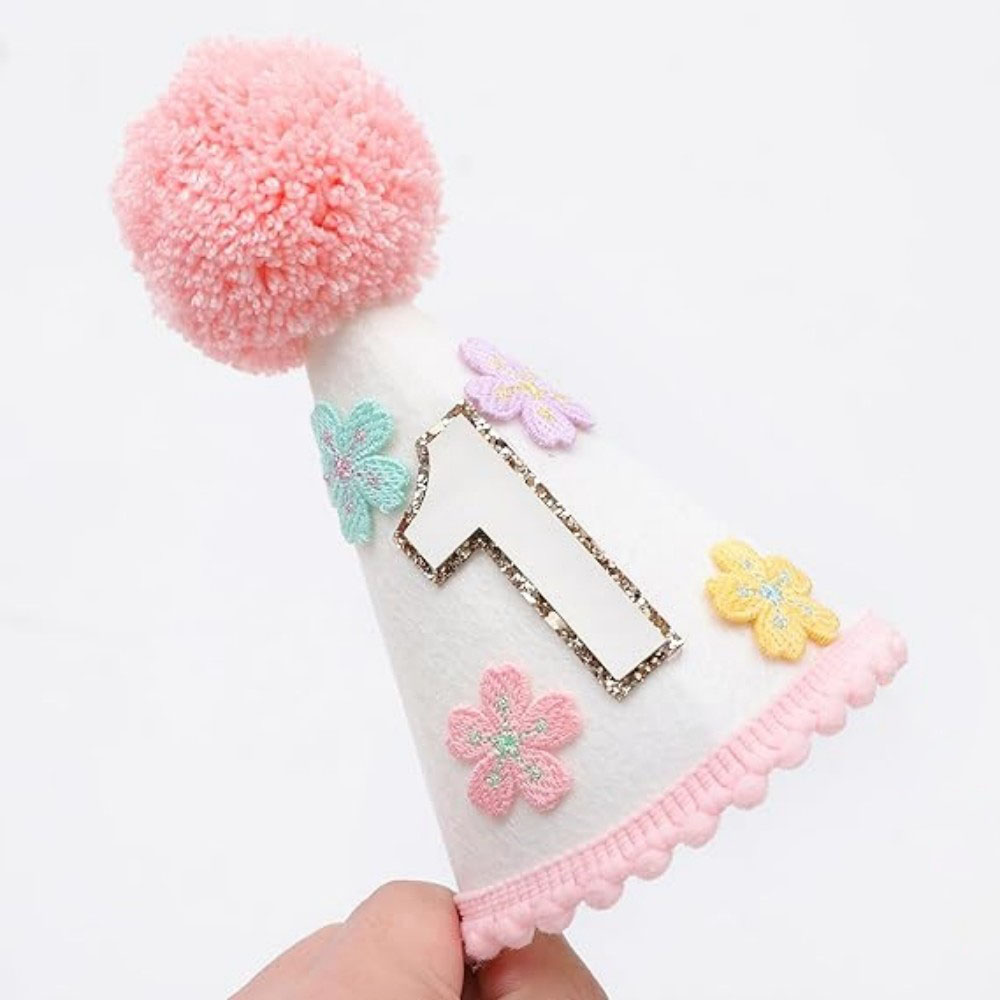 Colorful Floral Cone-Shaped Bi - Party Hat Cone ulasan dan harga
