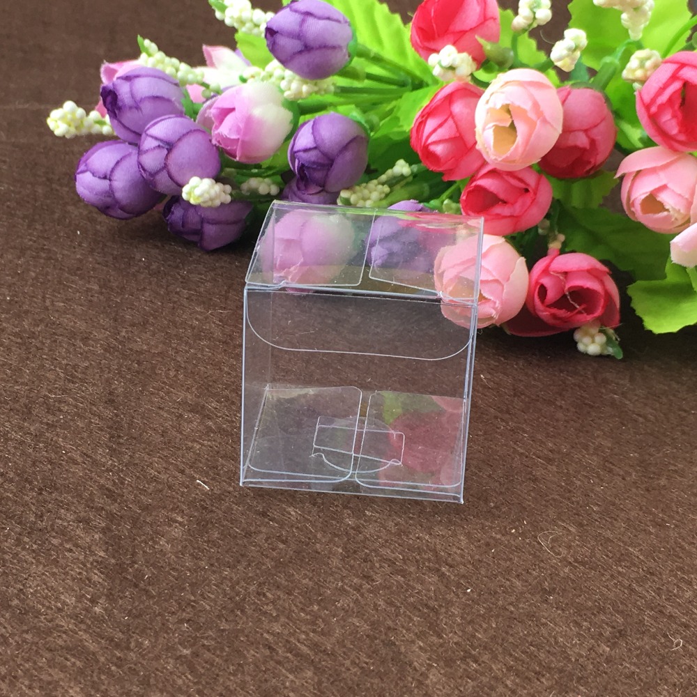 50pcs 9*9*9cm clear plastic pv - Event Party Box ulasan dan harga
