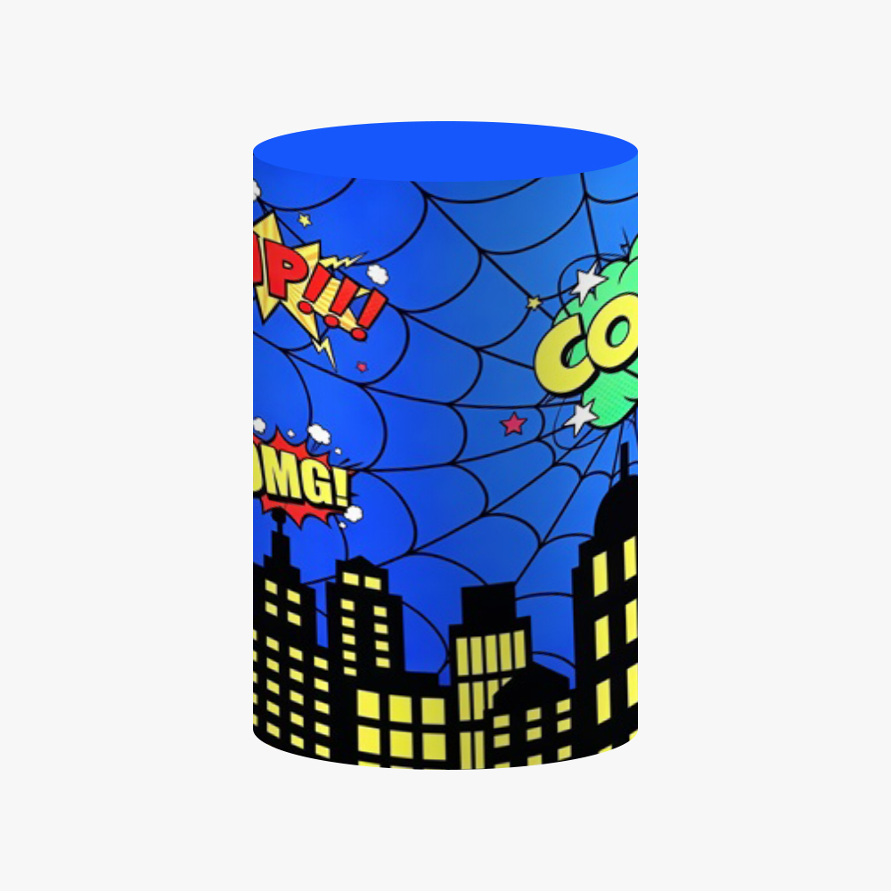 Comic Superhero Cylinder Cover - Dessert Table Backdrop ulasan dan harga