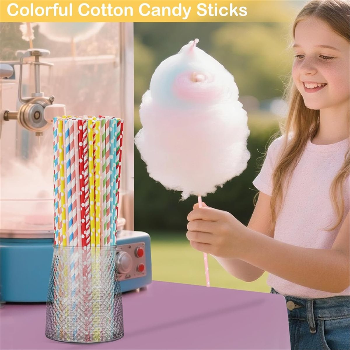 ABZT 200 Pieces Cotton Candy C - Cotton Candy Cone ulasan dan harga