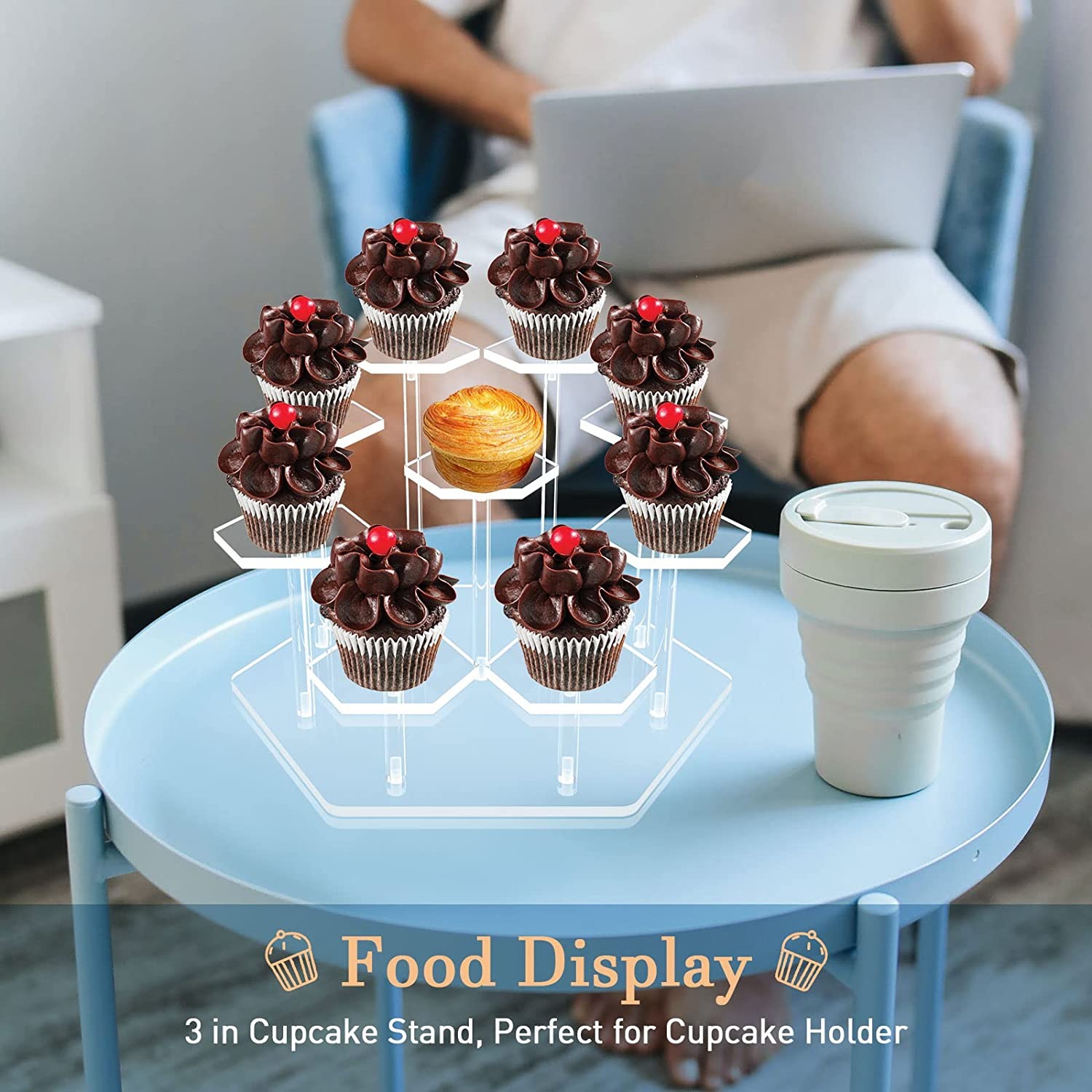 8/9 Tier Acrylic Display Stand - Cupcake Stand Tier ulasan dan harga