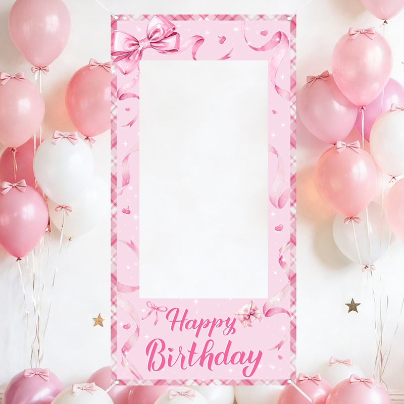 Pink Bow Photo Booth Frame Swe - Photo Booth Frame ulasan dan harga