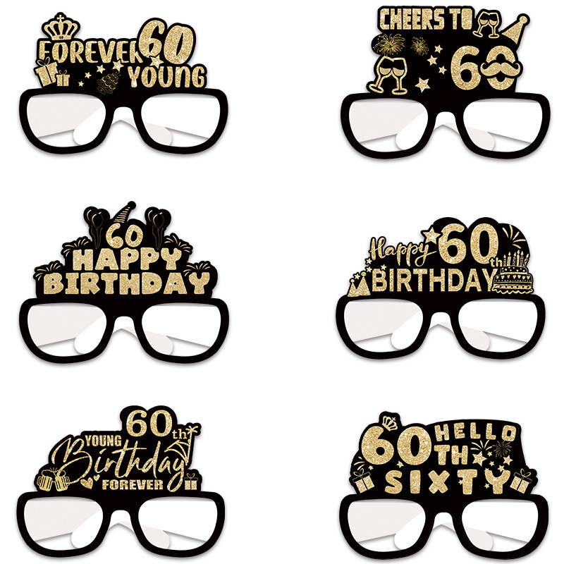 Black and Gold 60th Birthday P - Party Banner Gold ulasan dan harga