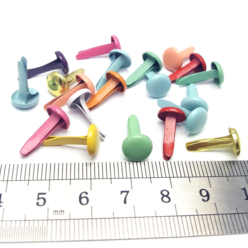 500pcs 8mm Metal Brads Scrapbo - Papercraft Supply Invitation ulasan dan harga