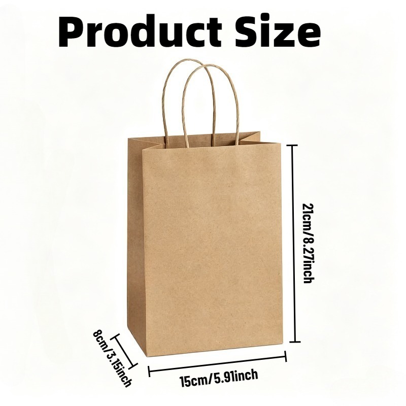 5/10PCS Brown Kraft Paper Bags - Event Party Shop ulasan dan harga
