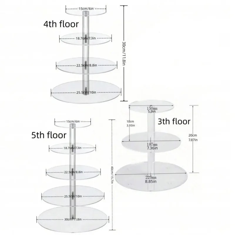 Clear Acrylic 3-5 Tier Cupcake - Cupcake Stand Tier ulasan dan harga