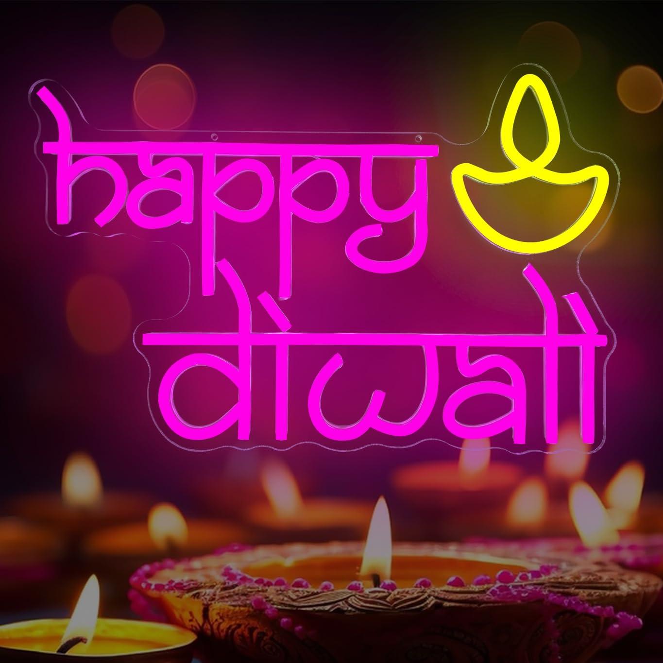 Happy Diwali Neon Sign USB Pow - Neon Sign Party ulasan dan harga