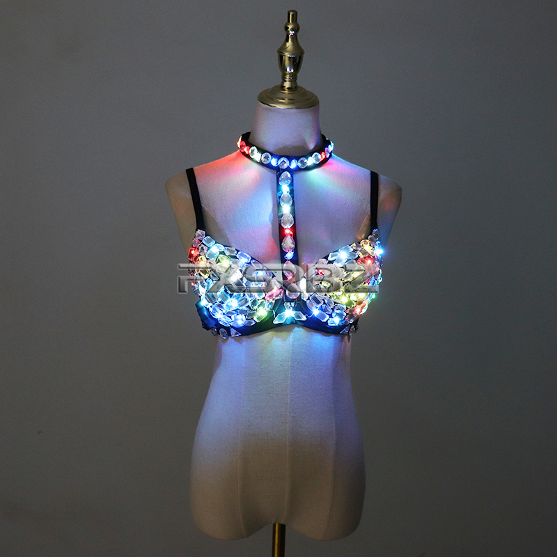 Nightclub Ds Sexy LED Bra Colo - Event Party Dj ulasan dan harga