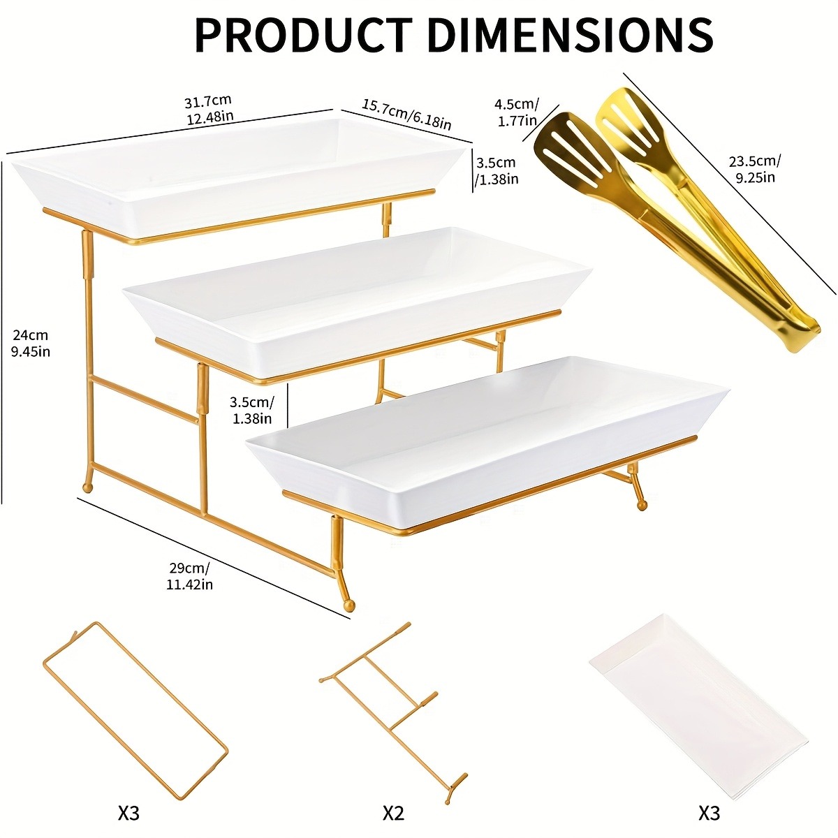 White Tiered Serving Stand + T - Cupcake Stand Tier ulasan dan harga