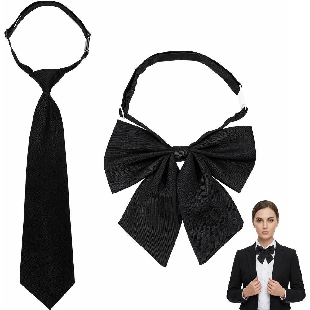 Black Bow Ties for Women, Larg - Event & Party Supply ulasan dan harga