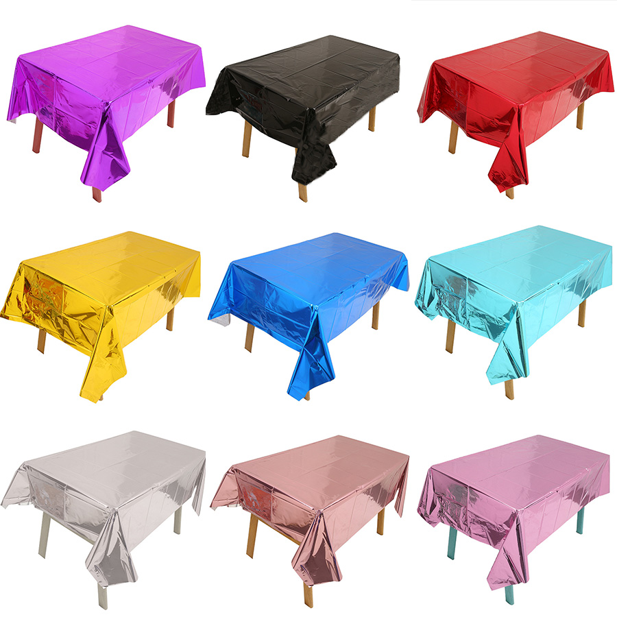 137cm*183cm Rose Gold Sliver D - Table Cloth Disposable ulasan dan harga