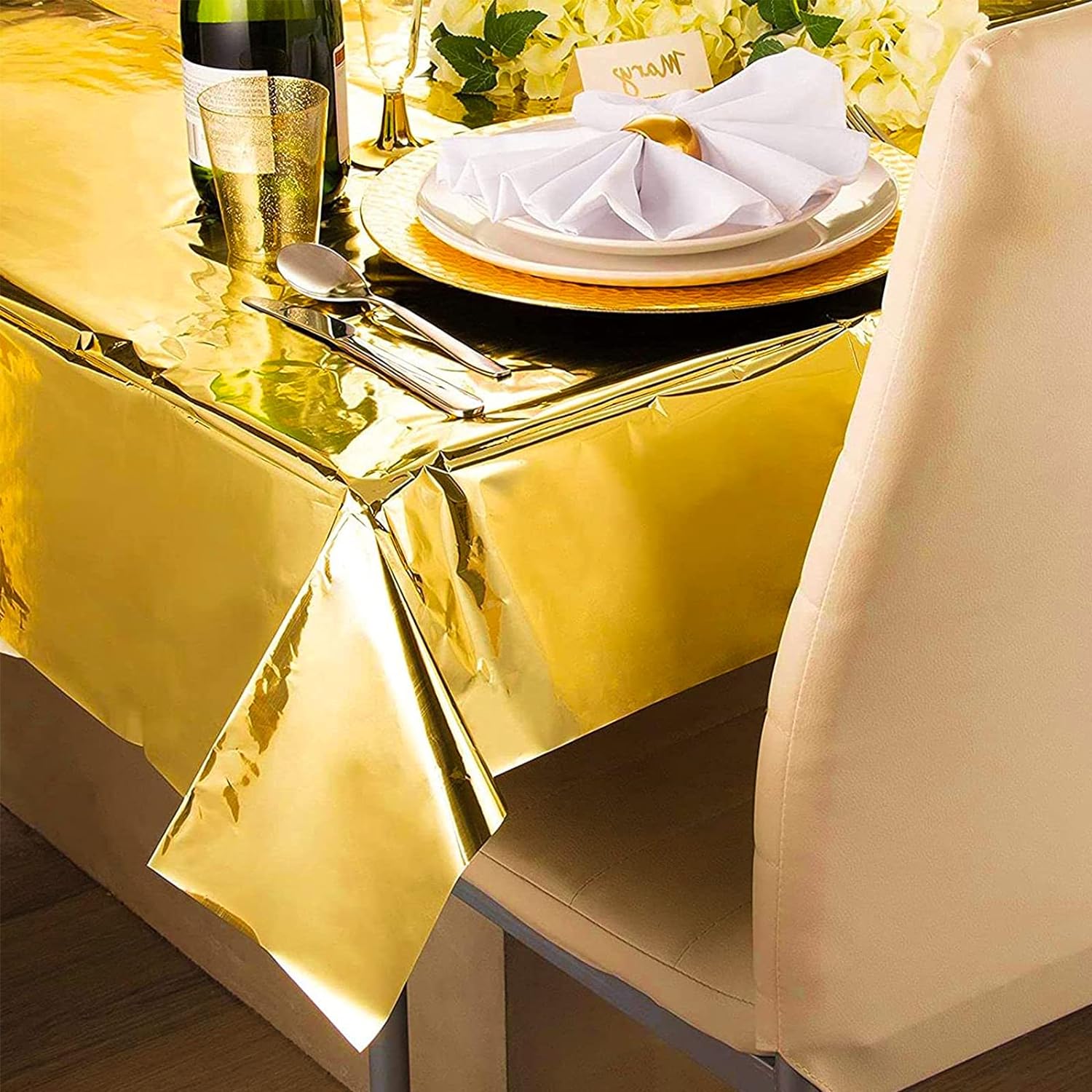 137cm*183cm Rose Gold Sliver D - Table Cloth Disposable ulasan dan harga