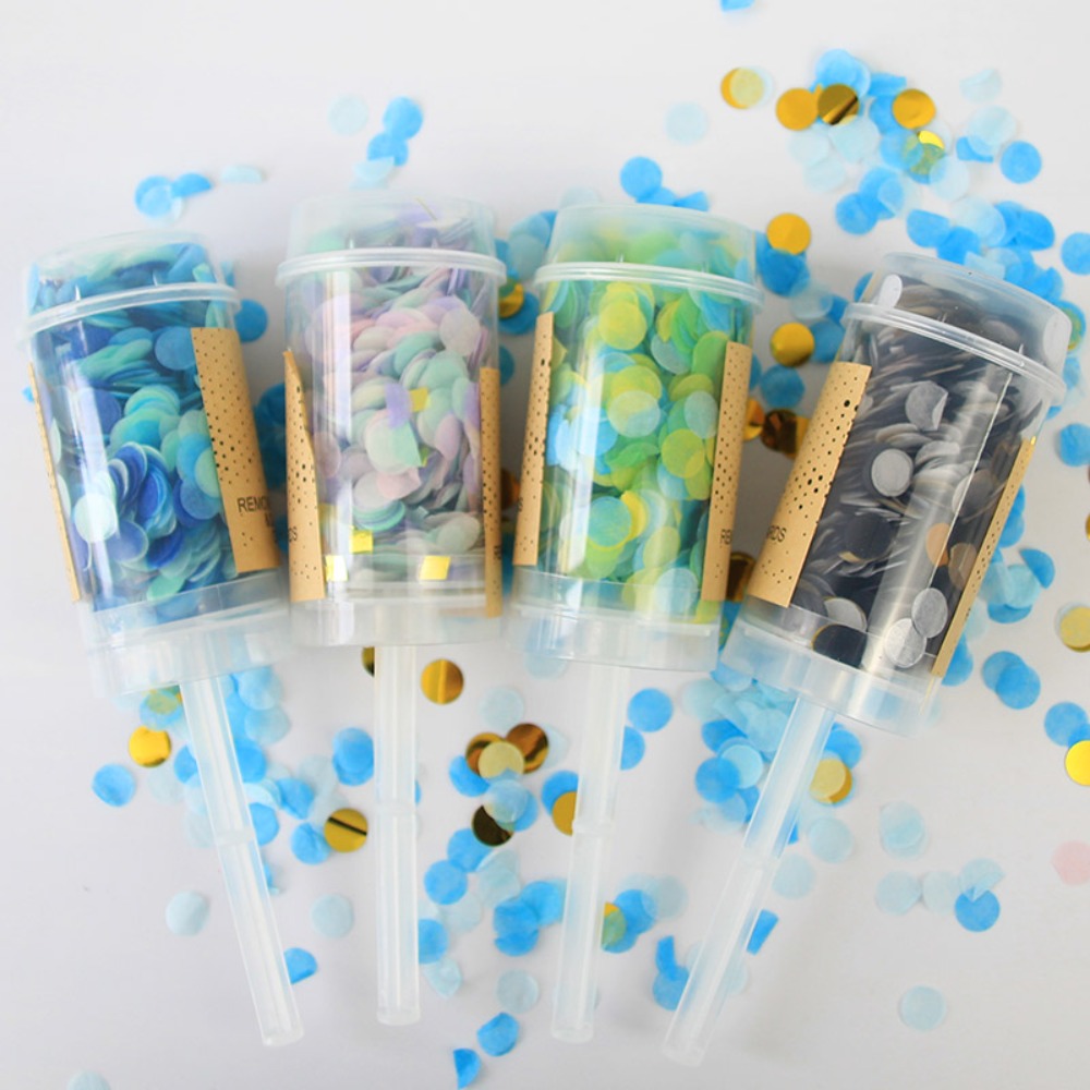 1Pcs Pastel Birthday Exploding - Confetti Cannon Tube ulasan dan harga