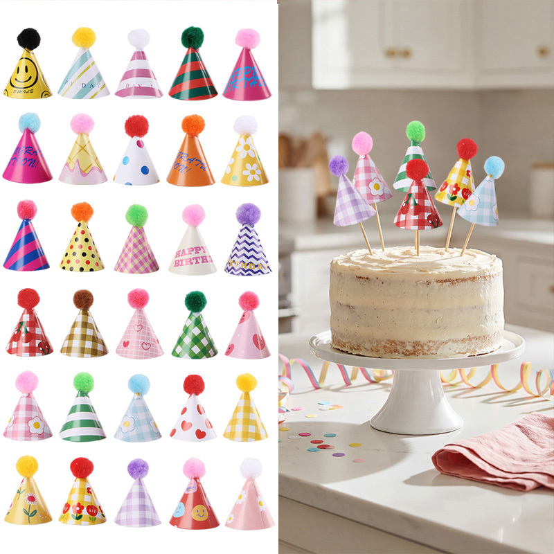 15/30Pcs Mini Party Hats Cake  - Party Hat Cone ulasan dan harga