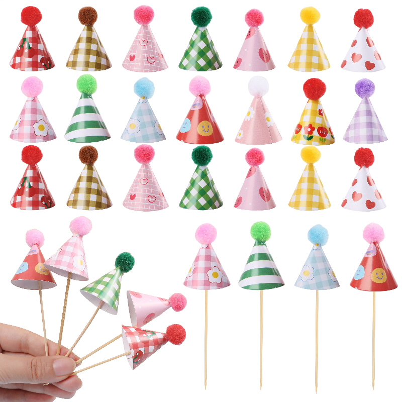 15/30Pcs Mini Party Hats Cake  - Party Hat Cone ulasan dan harga