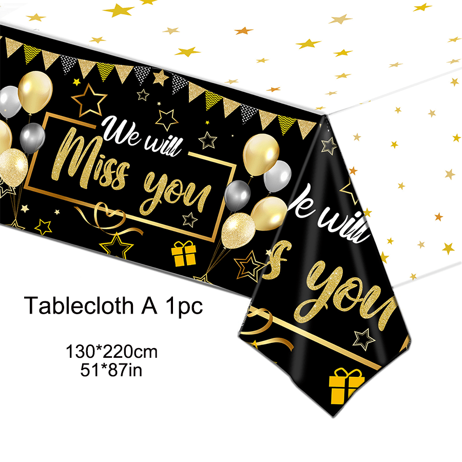 We Will Miss You Banner, Black - Party Banner Gold ulasan dan harga