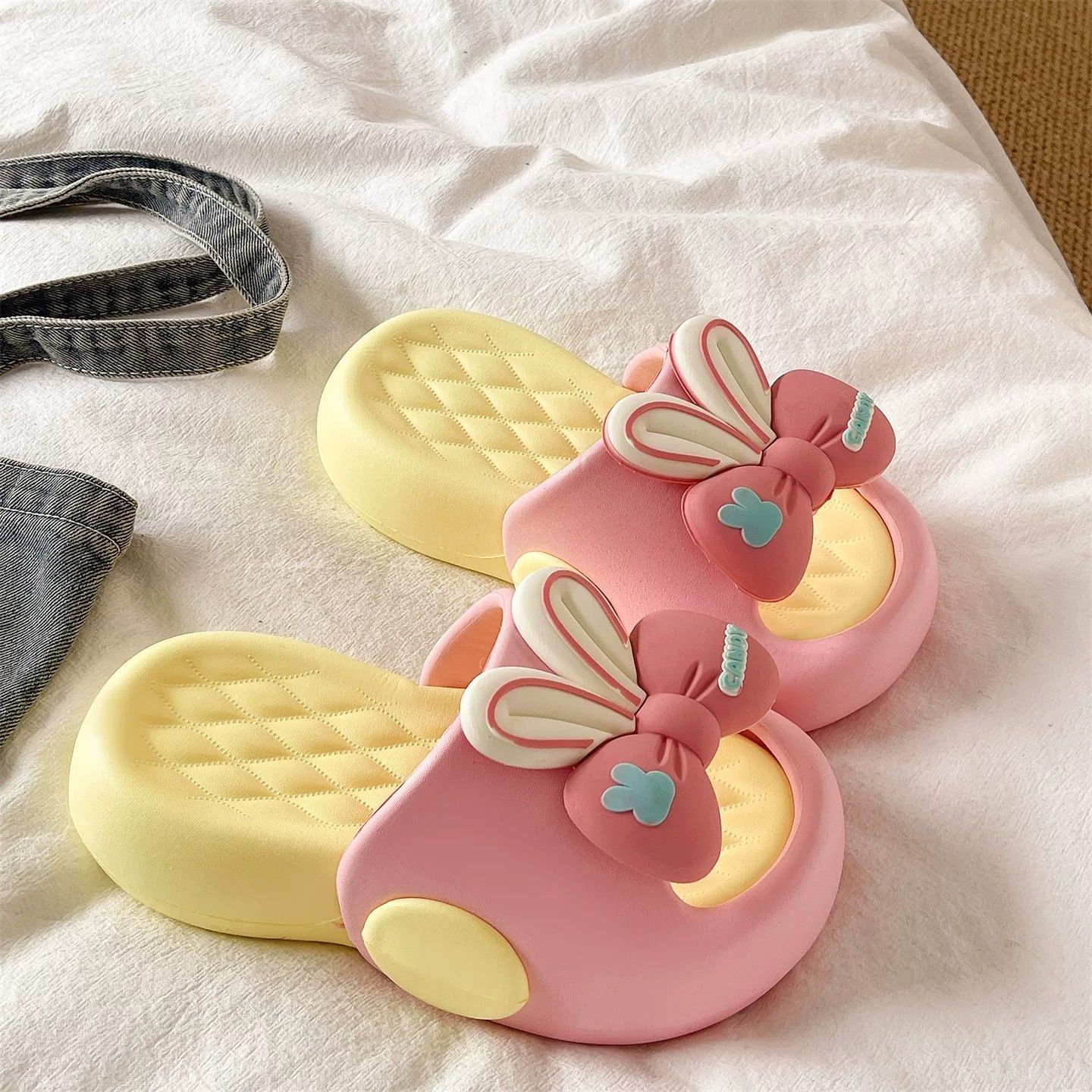 Cute Bow Rabbit Ear Platform S - Cotton Candy Cone ulasan dan harga