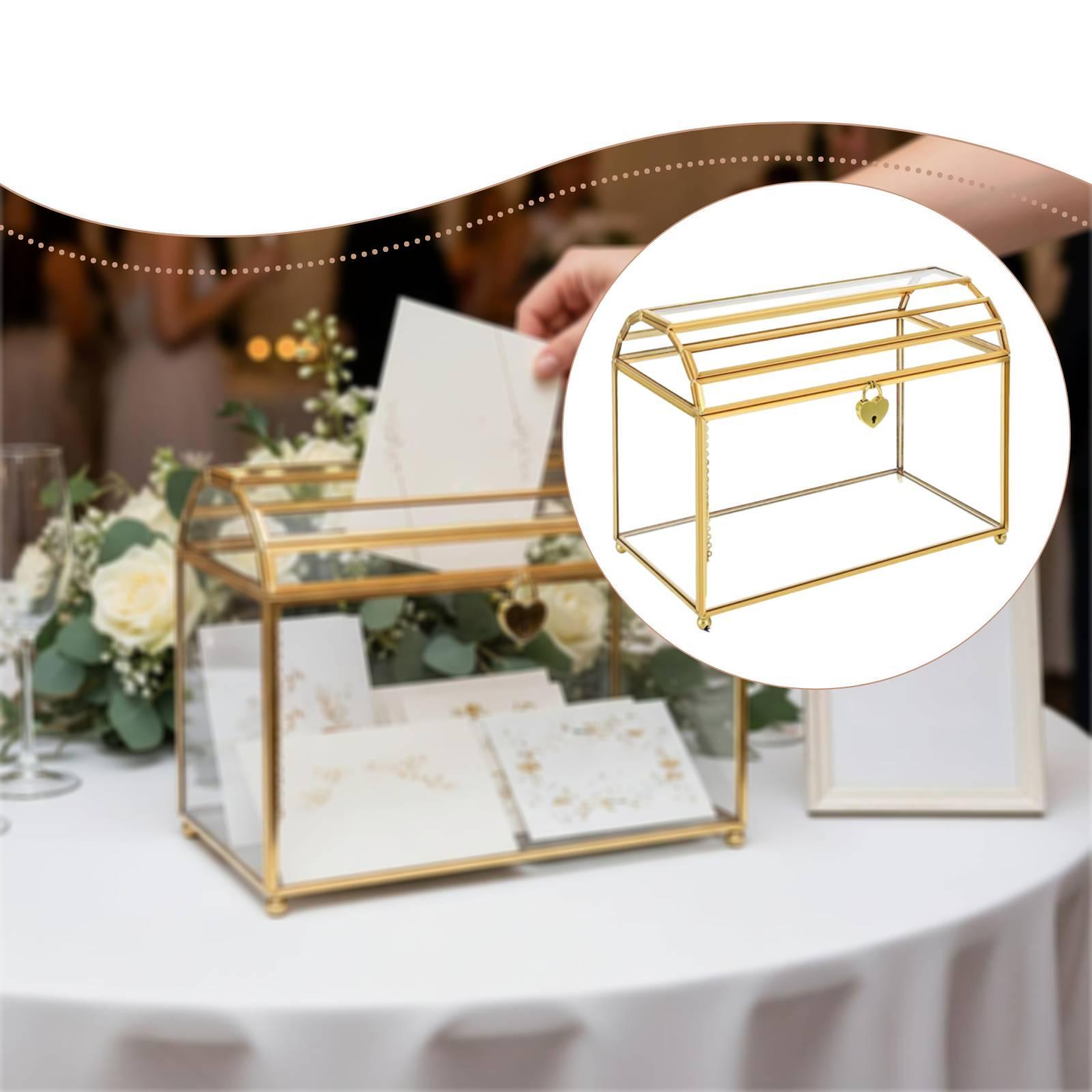 Glass Wedding Card Box Storage - Event Party Box ulasan dan harga