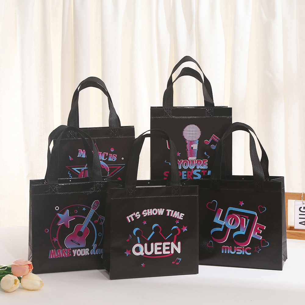 10Pcs Black Let's Rock Music T - Event Party Shop ulasan dan harga