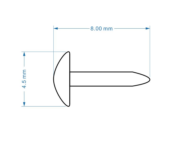 500pcs 4.5mm White  Metal Brad - Papercraft Supply Invitation ulasan dan harga