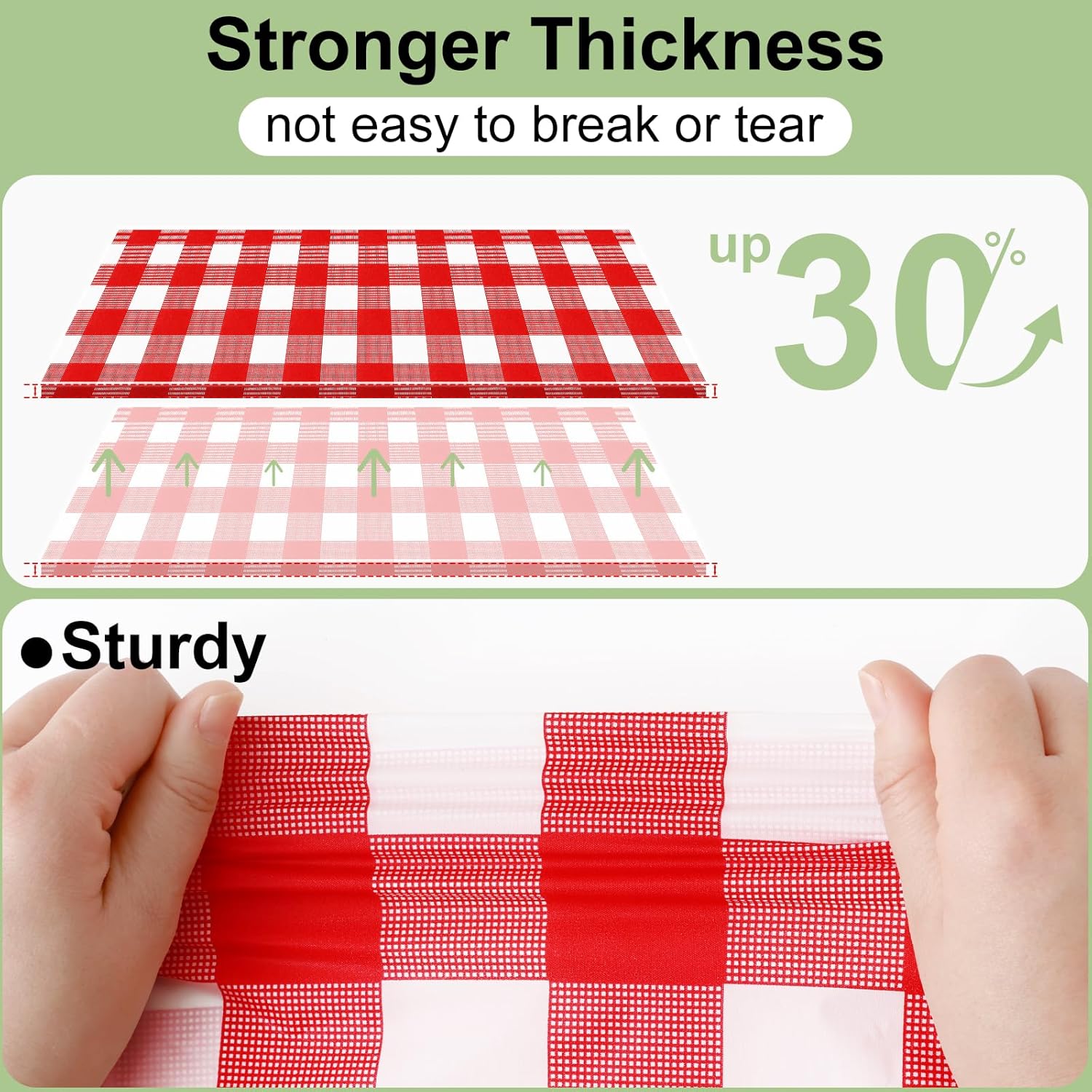 Rectangular Red White Checkere - Table Cloth Disposable ulasan dan harga