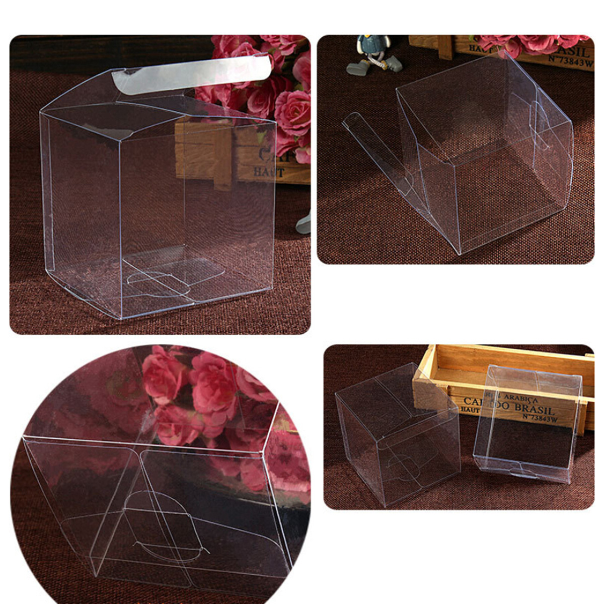 50pcs Clear PVC Plastic Boxes  - Event Party Box ulasan dan harga