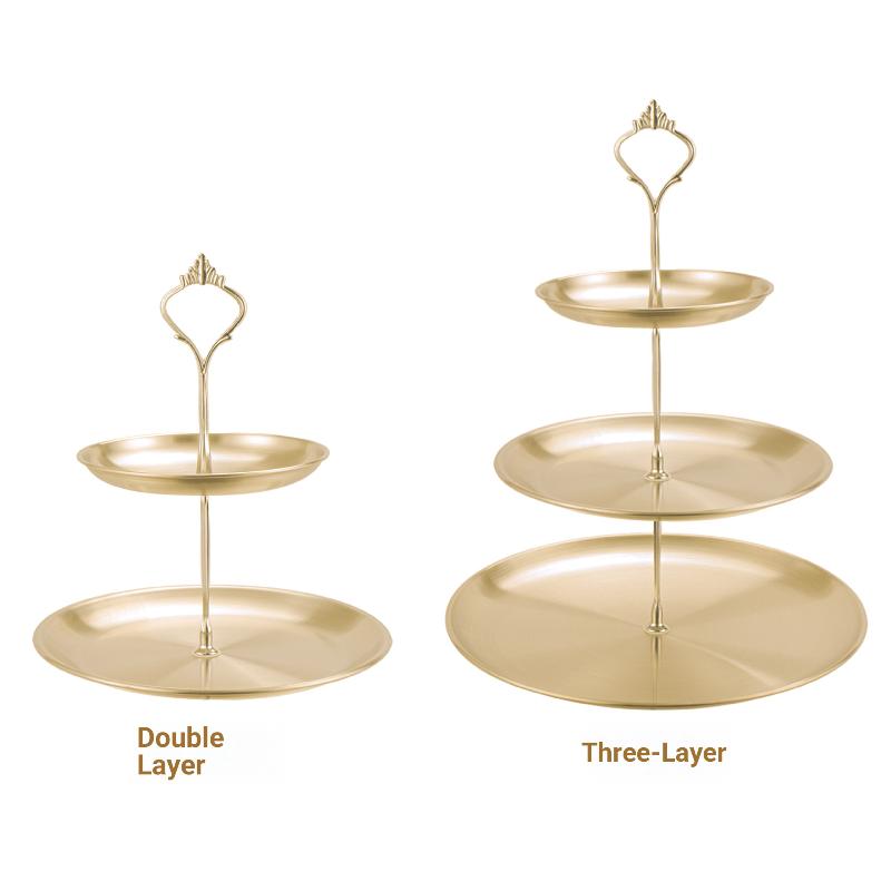 Gold Silver 2/3-Tier Cake Stan - Cupcake Stand Tier ulasan dan harga