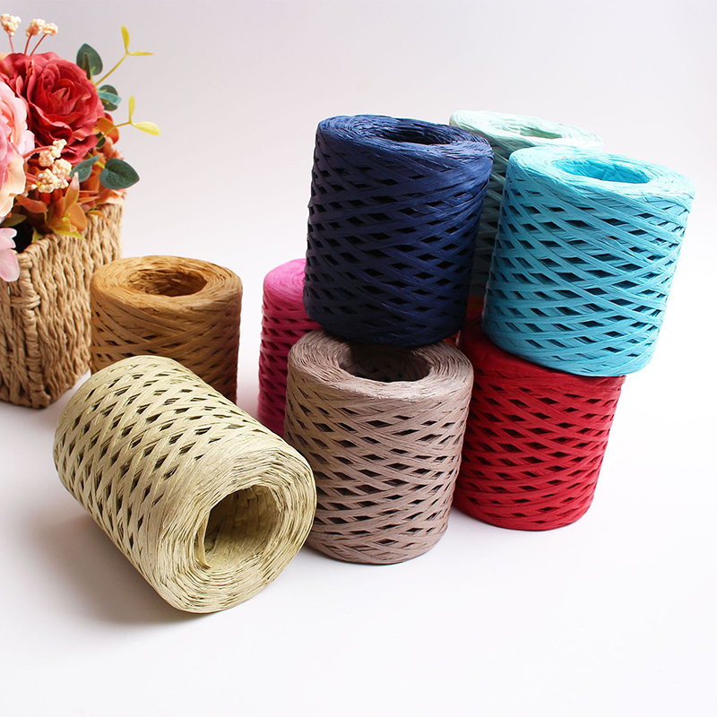 200M/Roll Raffia Paper Craft R - Papercraft Supply Ribbon ulasan dan harga