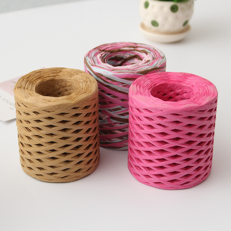 200M/Roll Raffia Paper Craft R - Papercraft Supply Ribbon ulasan dan harga