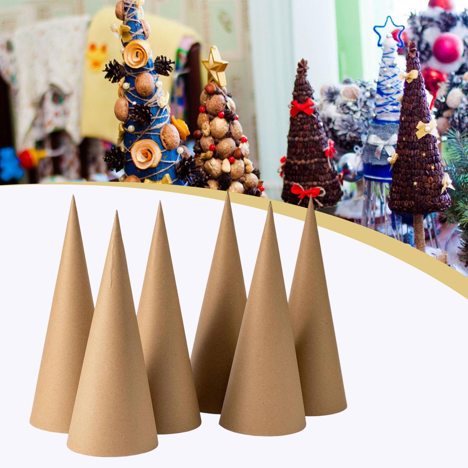 6Pcs Kraft Paper Mache Cones,C - Party Hat Cone ulasan dan harga