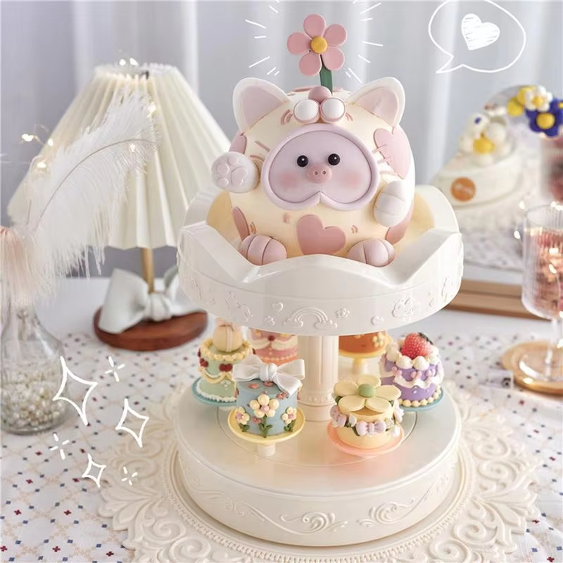 2-tier Automatic Rotating Cake - Cupcake Stand Tier ulasan dan harga