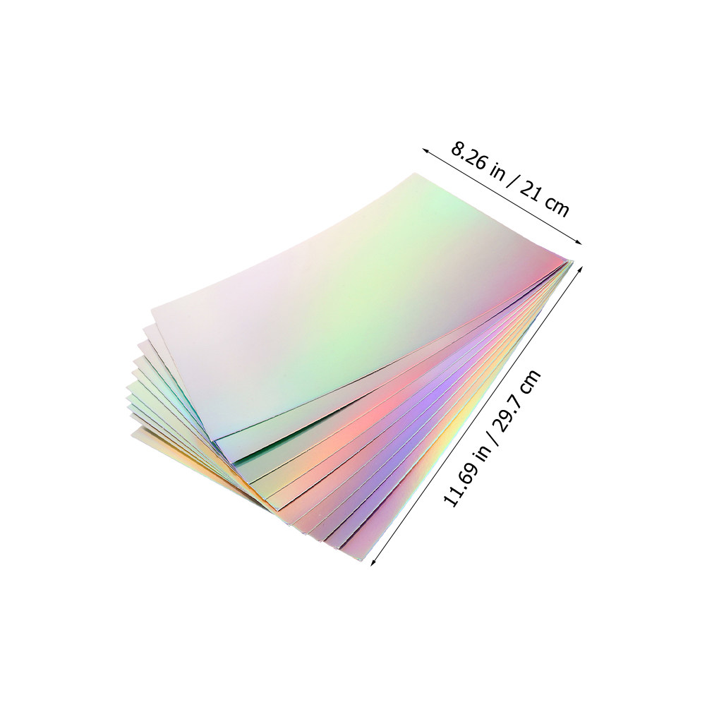 10Sheets Holographic Cardstock - Papercraft Supply Invitation ulasan dan harga