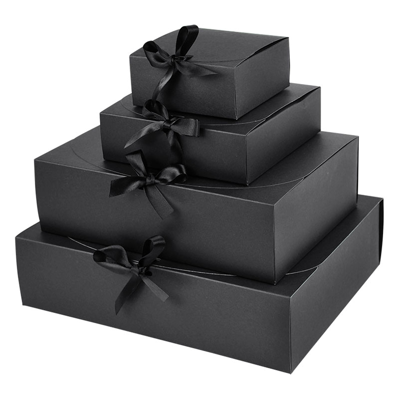 Kraft Paper Gift Box With Deco - Papercraft Supply Ribbon ulasan dan harga