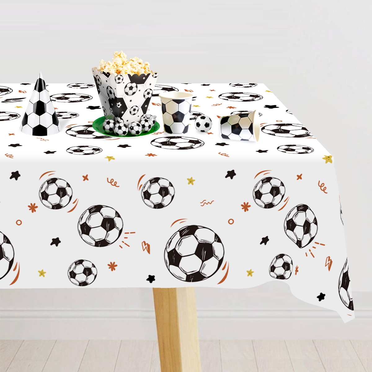 183x137cm Soccer Theme Disposa - Table Cloth Disposable ulasan dan harga