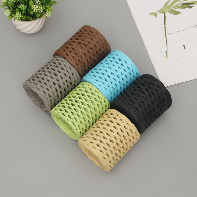 200m Raffia Yarn Rope Ribbon N - Papercraft Supply Ribbon ulasan dan harga