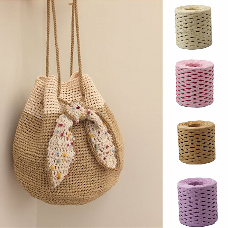 200m Raffia Yarn Rope Ribbon N - Papercraft Supply Ribbon ulasan dan harga
