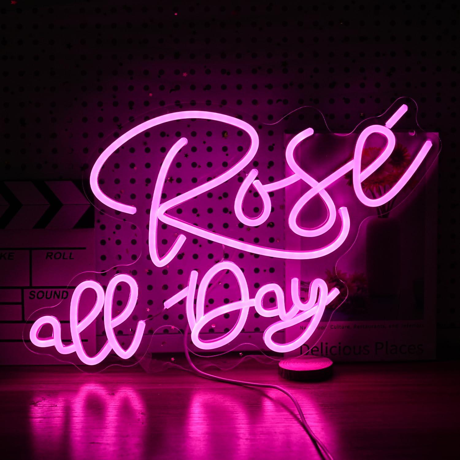 Rose All Day Neon Sign Dimmabl - Neon Sign Party ulasan dan harga