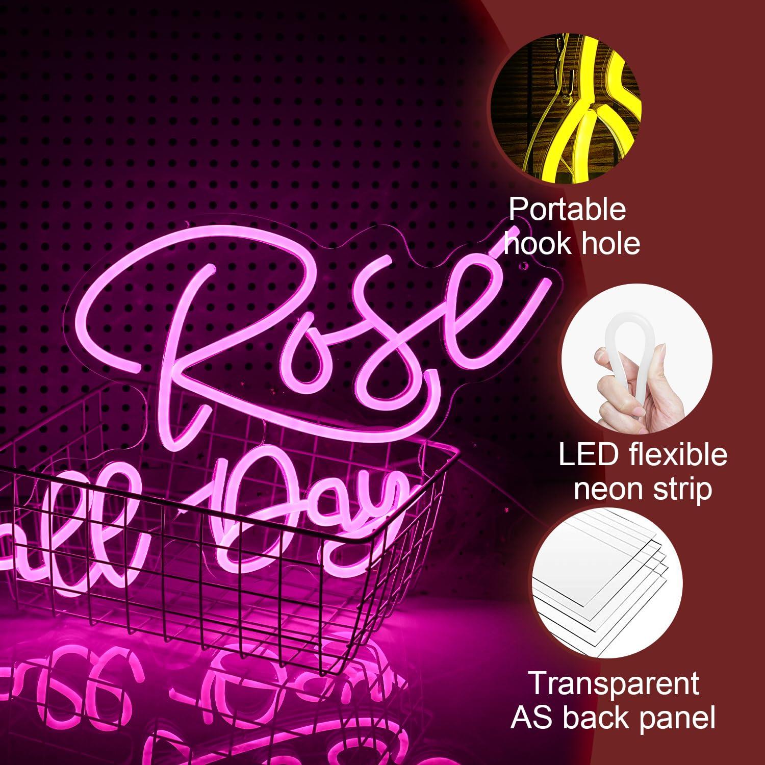 Rose All Day Neon Sign Dimmabl - Neon Sign Party ulasan dan harga