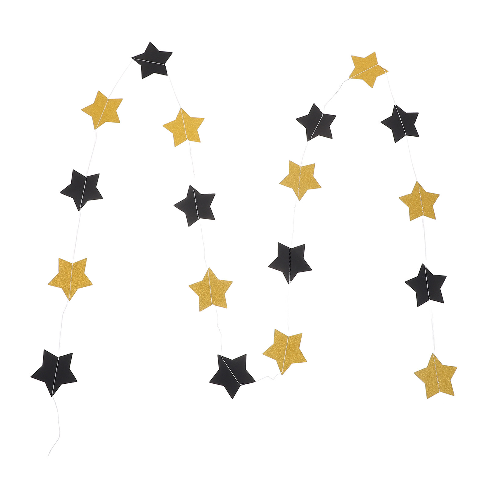 2Pcs Gold Star Garland Banner  - Party Banner Gold ulasan dan harga