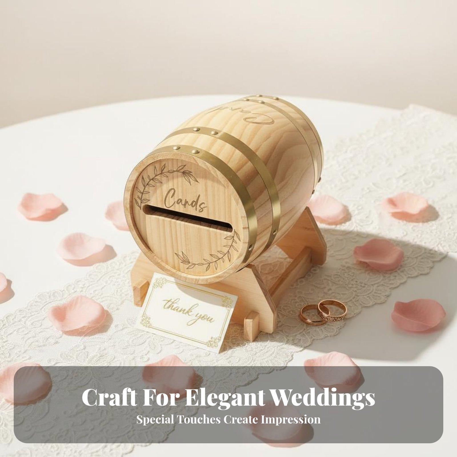 Rustic Solid Wood Card Box Bar - Event Party Box ulasan dan harga