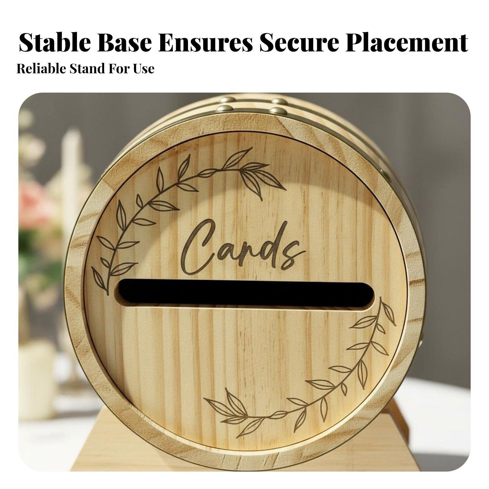 Rustic Solid Wood Card Box Bar - Event Party Box ulasan dan harga