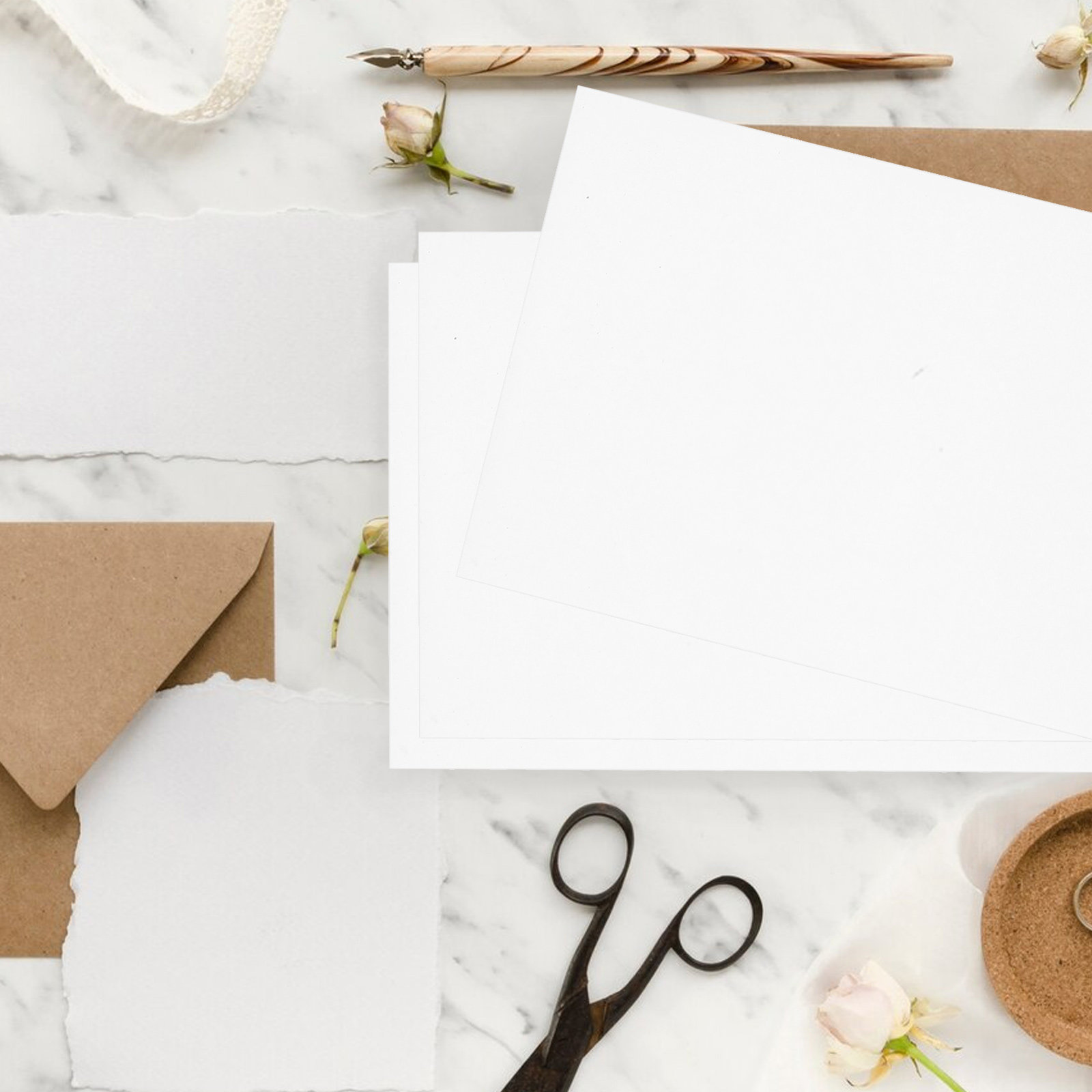 50Pcs White Thick Cardstock Sh - Papercraft Supply Invitation ulasan dan harga