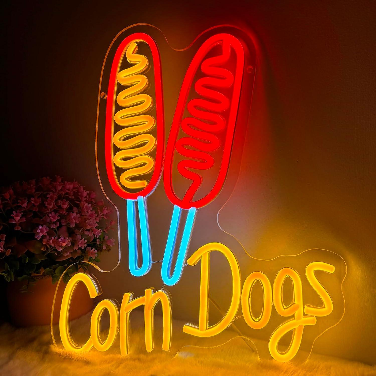 Corn Dog Neon Sign Snack USB D - Neon Sign Party ulasan dan harga