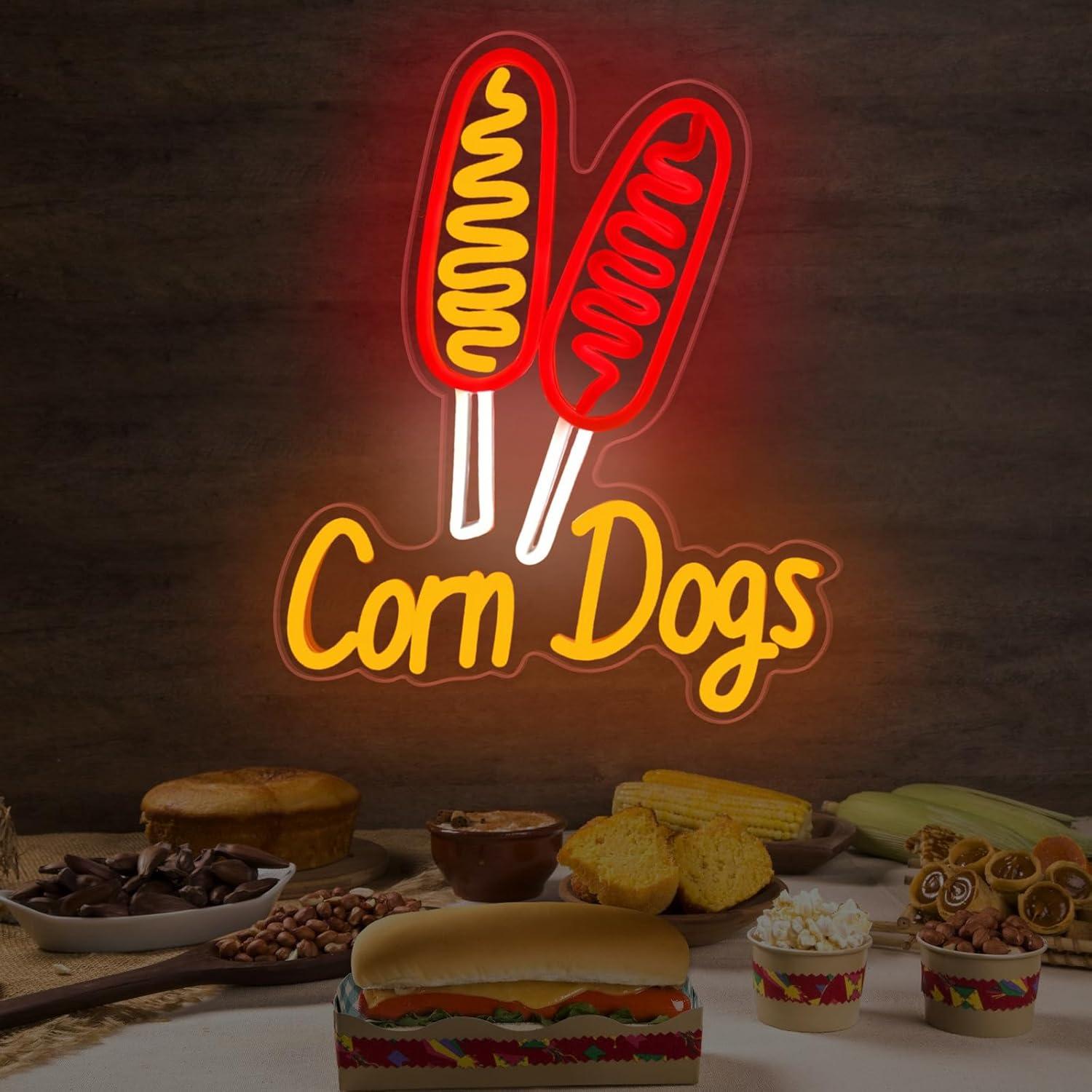 Corn Dog Neon Sign Snack USB D - Neon Sign Party ulasan dan harga