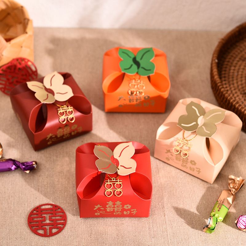 50pcs Orange Portable Gift Box - Event Party Box ulasan dan harga