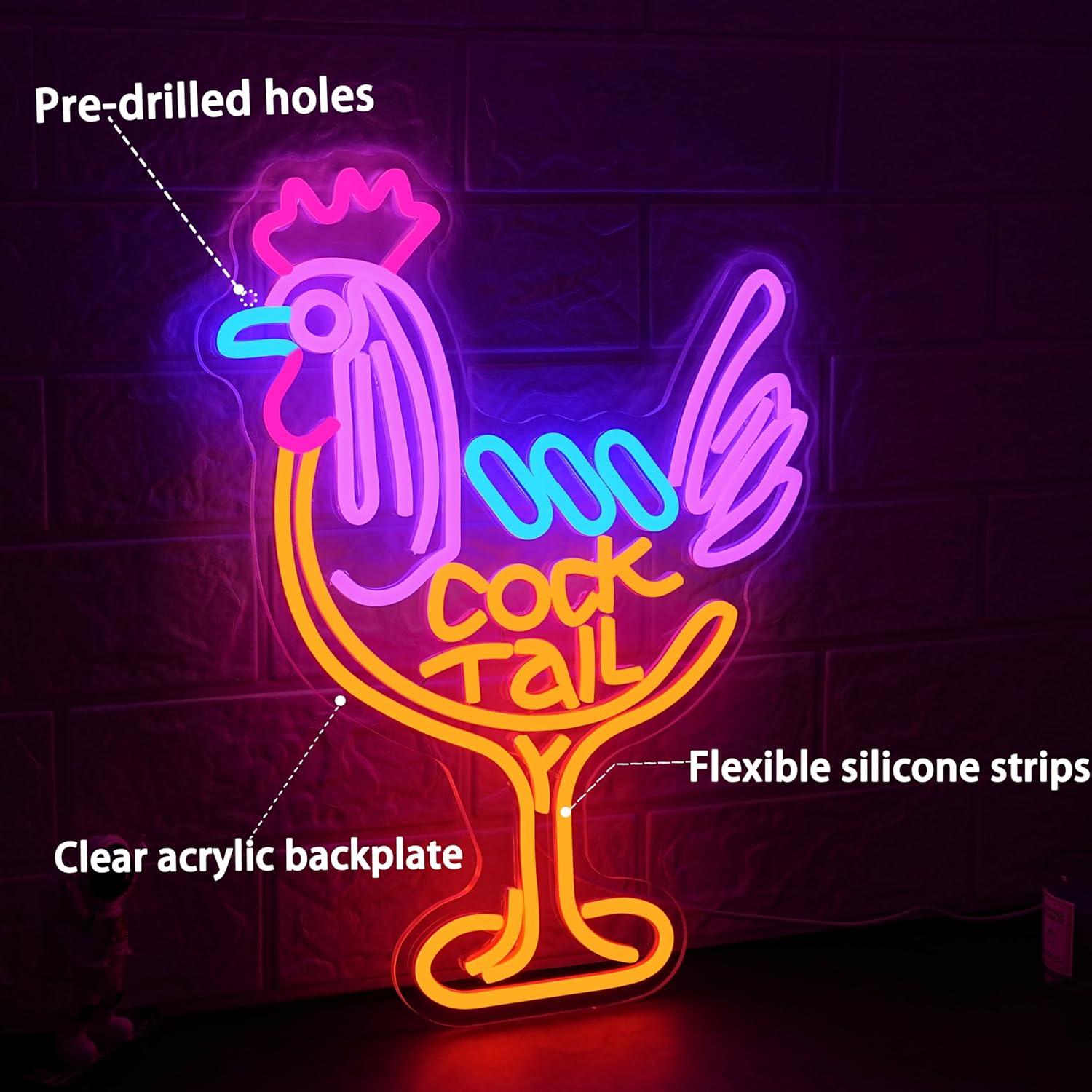 Cocktail Neon Sign USB Dimmabl - Neon Sign Party ulasan dan harga
